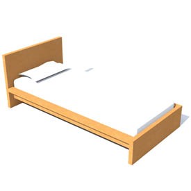 IKEA MALM Single Bed 3D Object | FREE Artlantis Objects Download